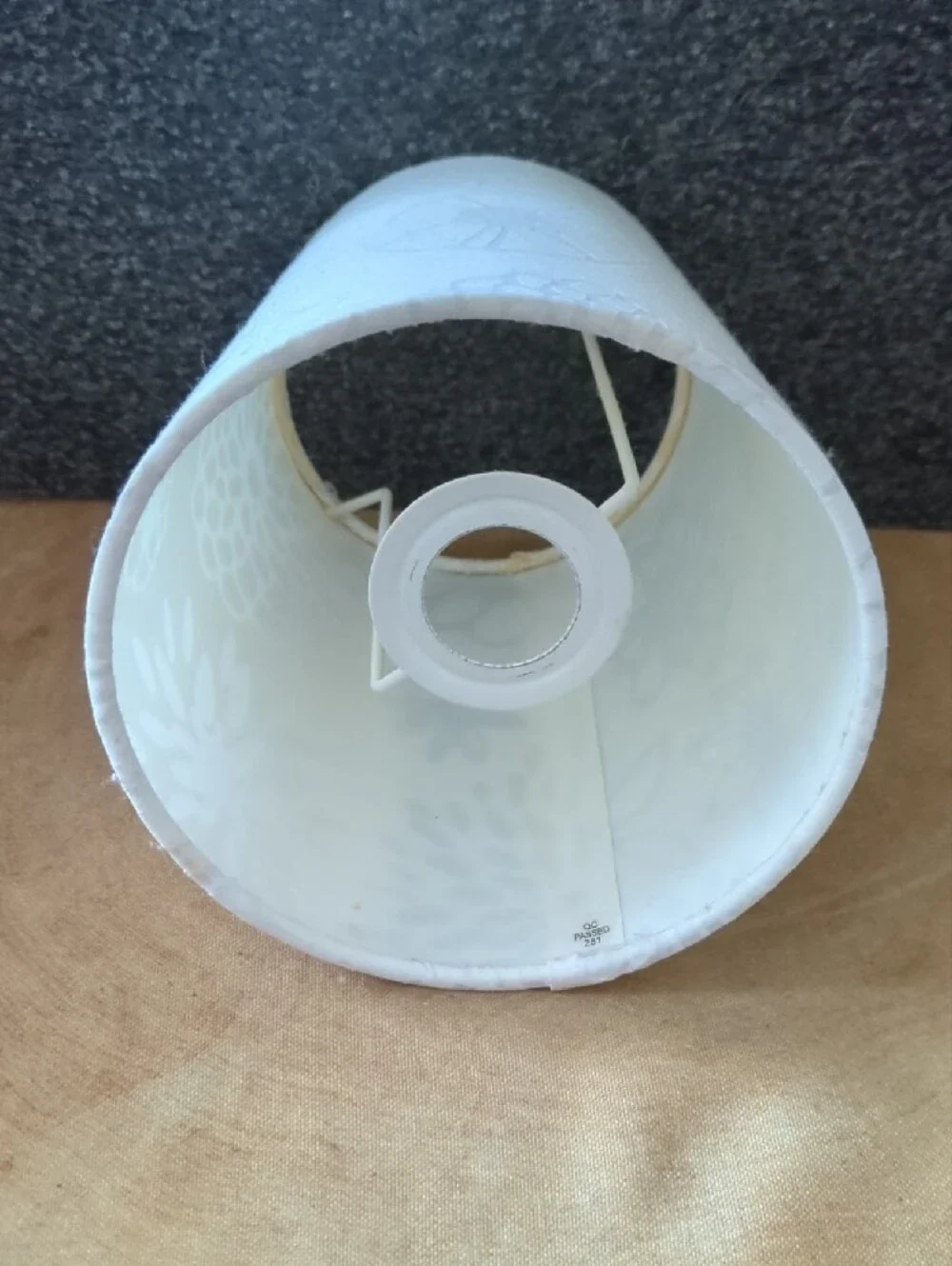 IKEA White Floral Pattern Tapered Lamp Shade 4 X 6 X 5.5
